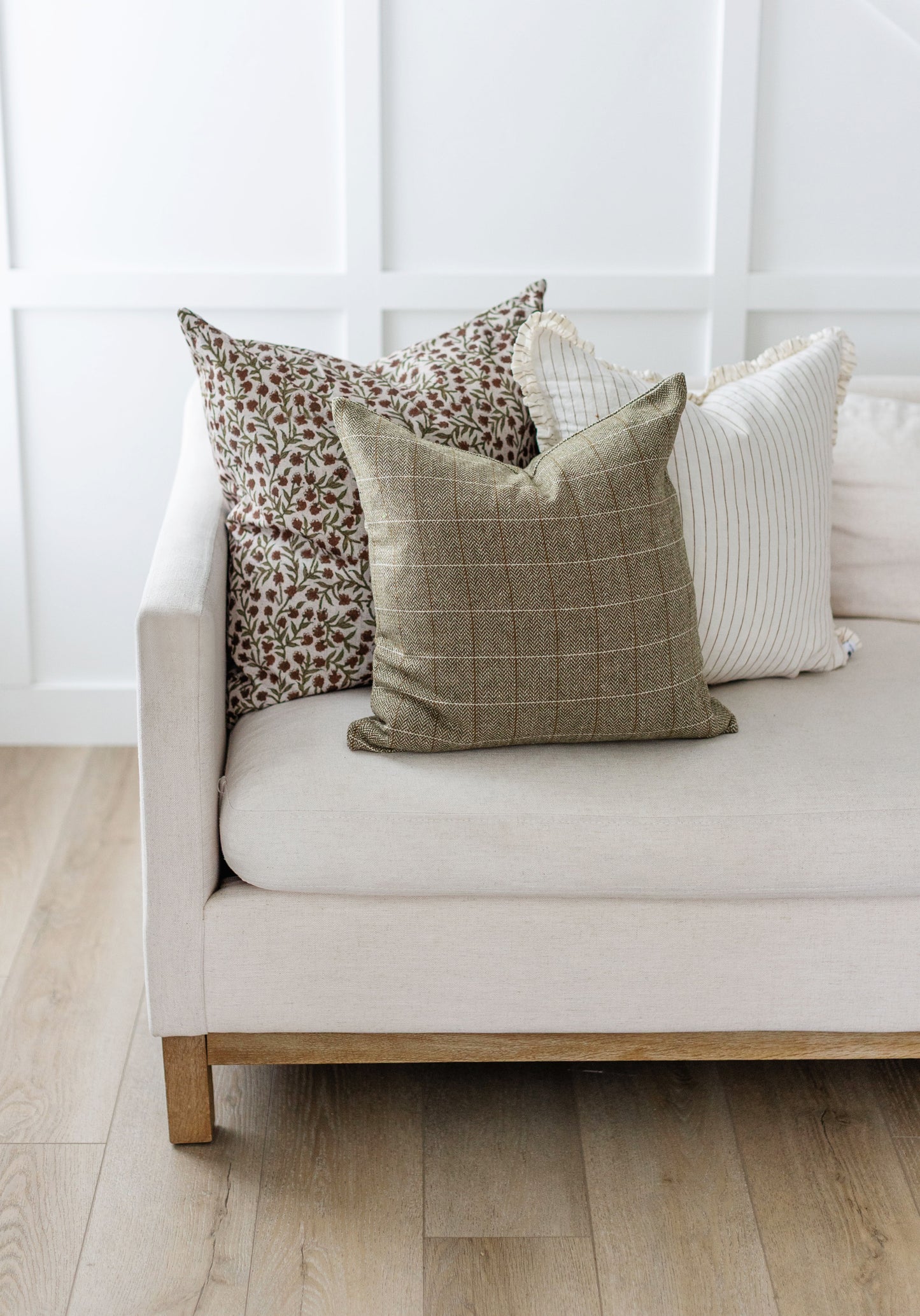 Genoa (Green) - Set of 3 Pillow Covers